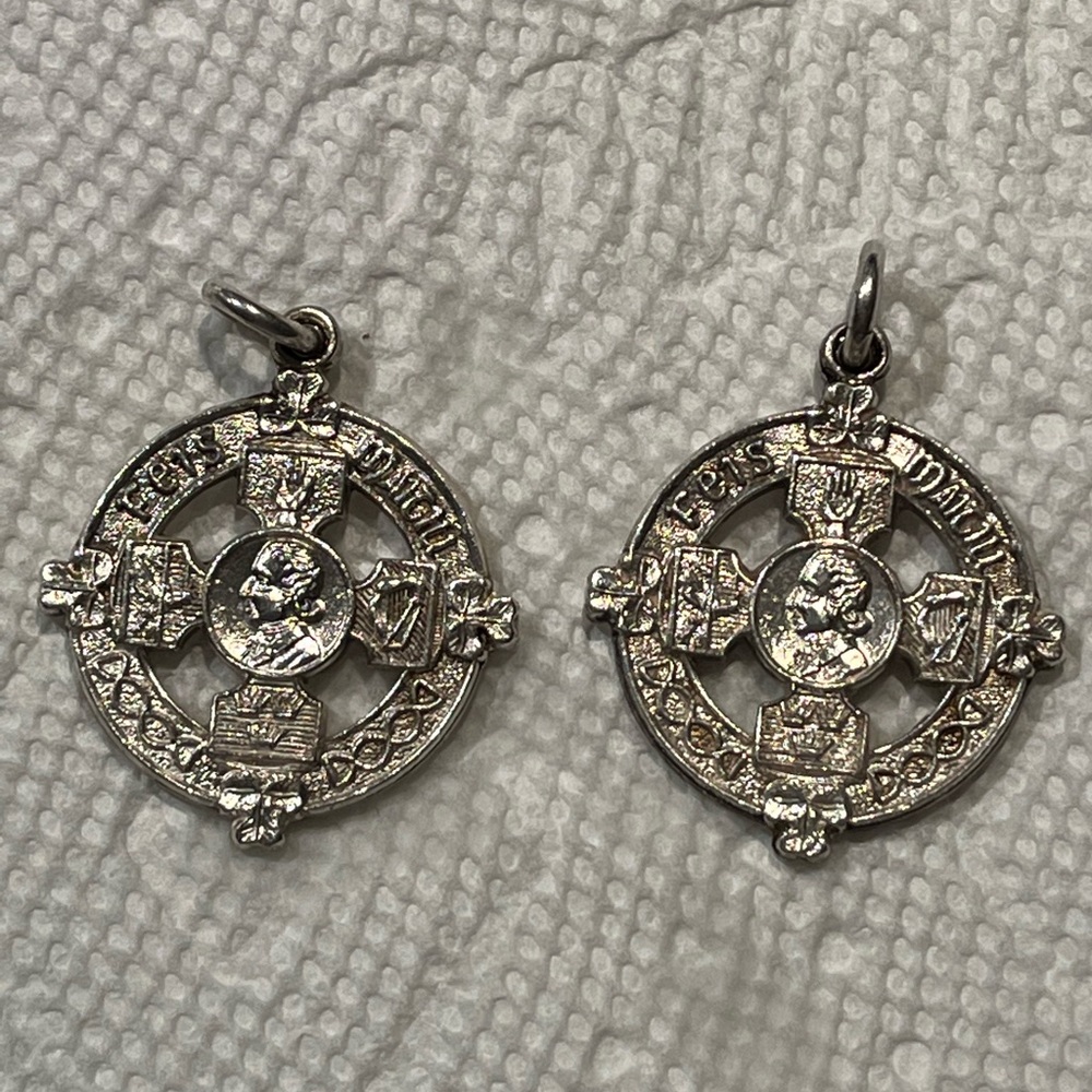 2 Antique silver Irish feis fobs/medals from Corks maitui music/drama festival